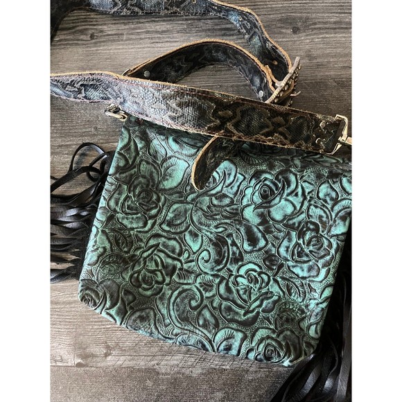 embossed leather handbags - Picture 5 of 9